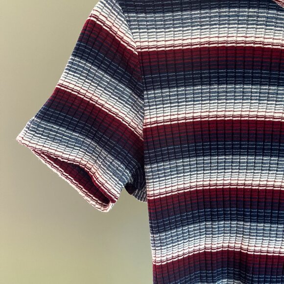 Vintage Mock Neck Striped Tee - Picture 3 of 6